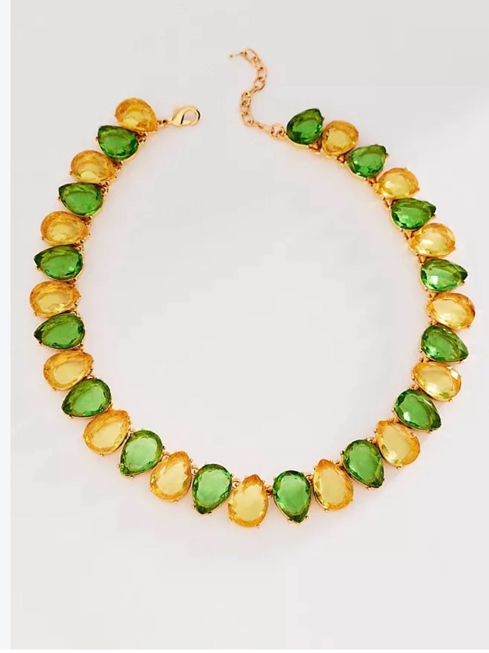 Anthropologie Two-Tone Crystal Necklace